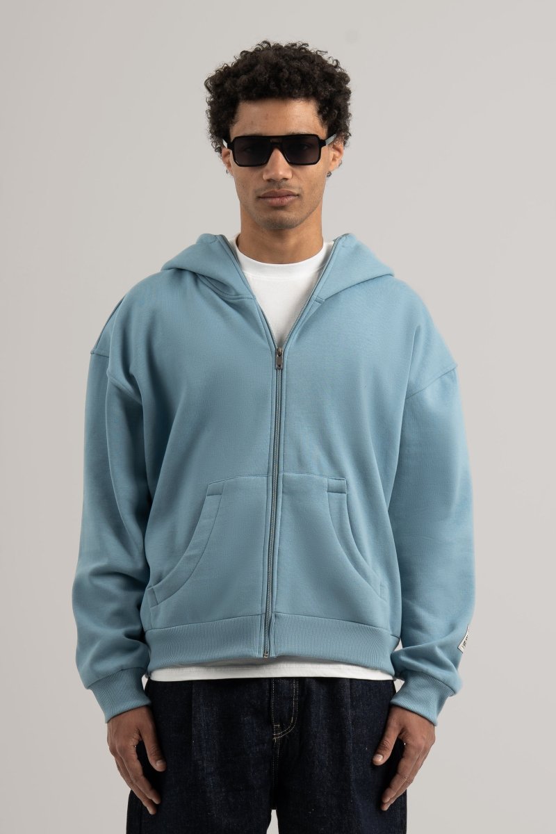 Baby Blue High Collar Jacket V2 - Baynoire