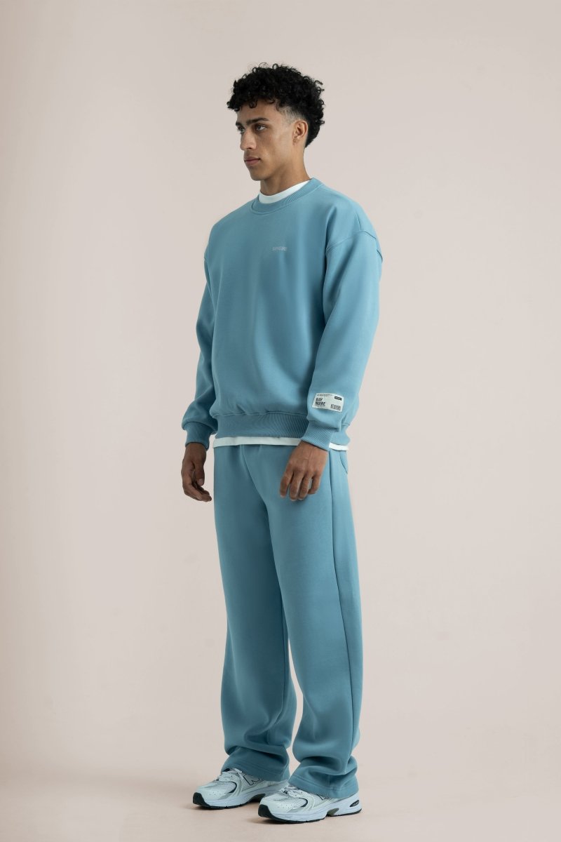 Baby Blue Logo II PL Oversized Sweatpants - Baynoire