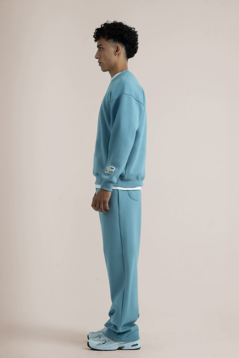 Baby Blue Logo II PL Oversized Sweatpants - Baynoire