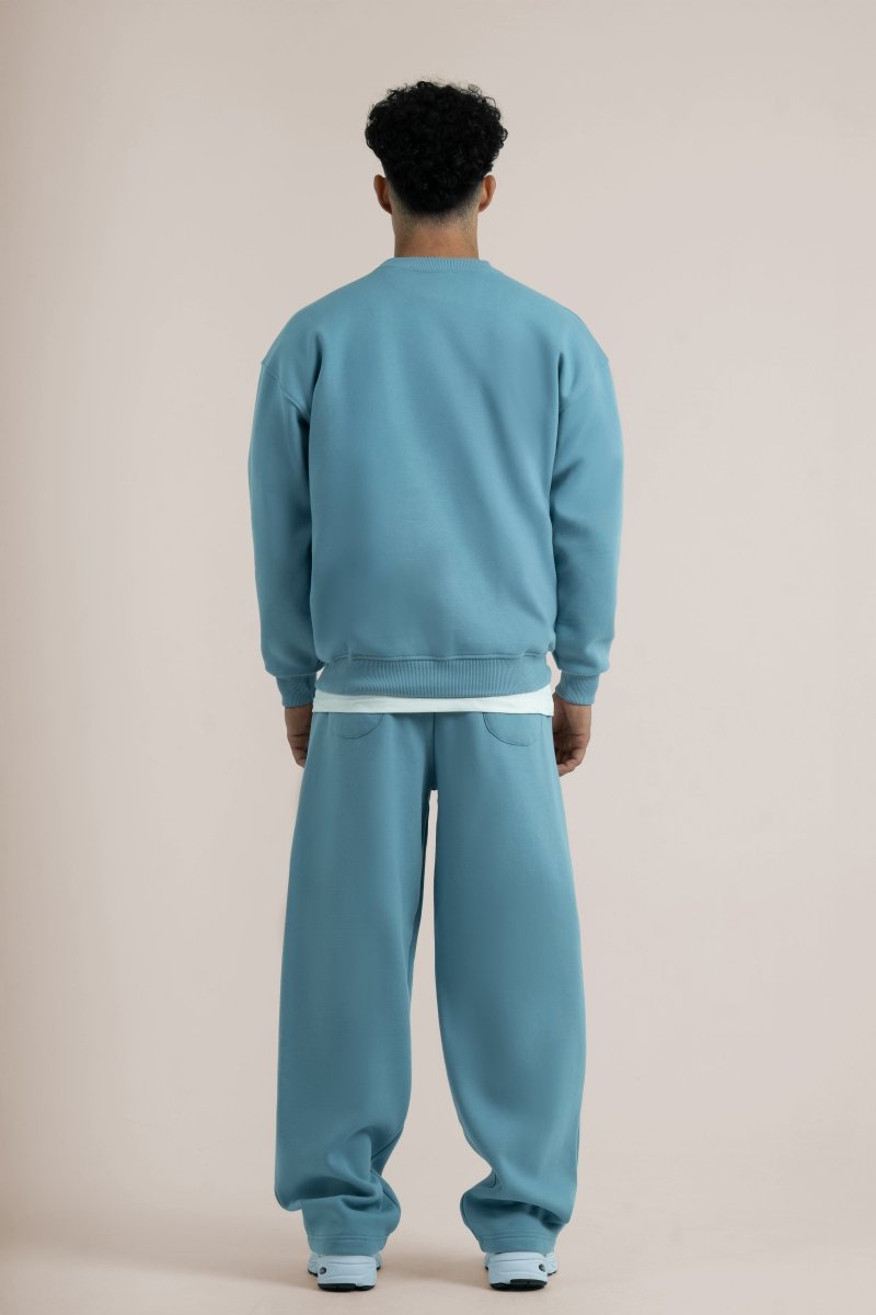 Baby Blue Logo II PL Oversized Sweatshirt - Baynoire