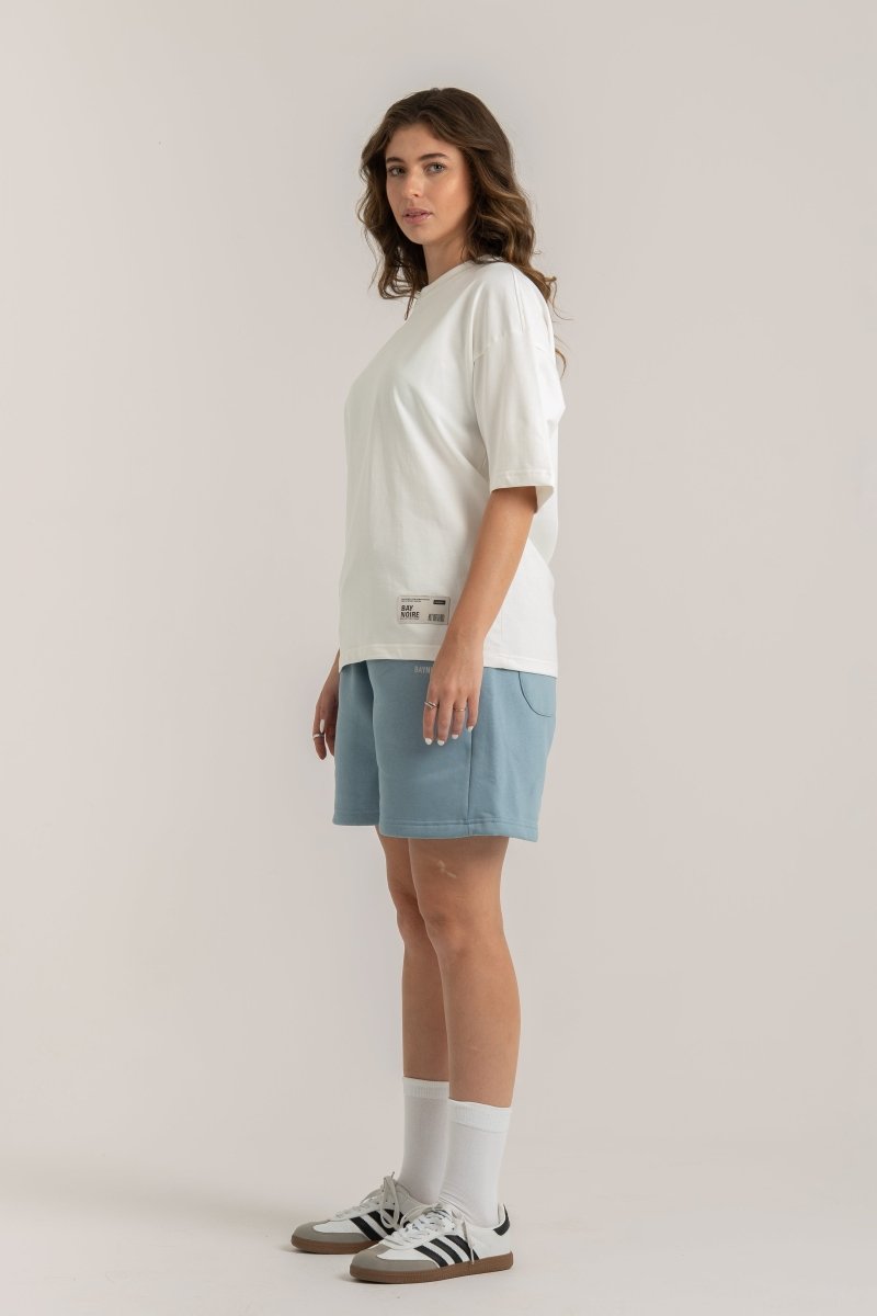 Baby Blue Logo PL Sweatshorts - Baynoire