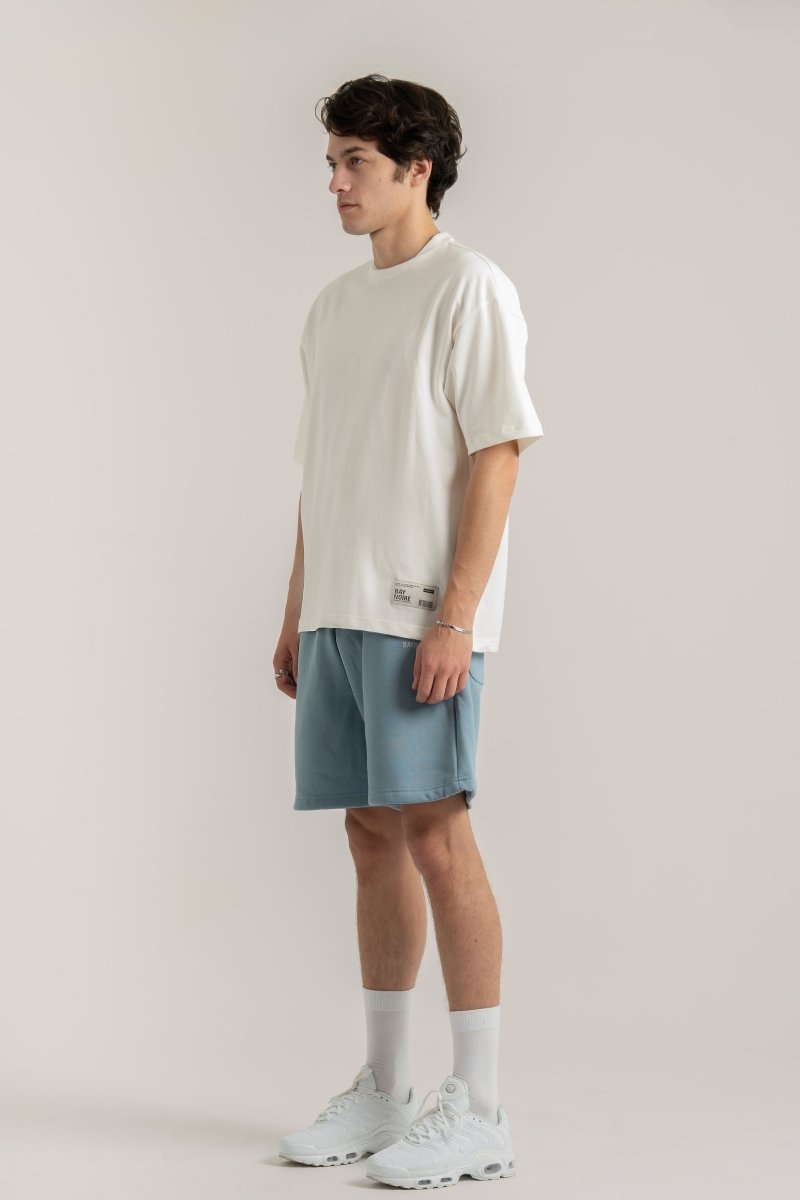 Baby Blue Logo PL Sweatshorts - Baynoire