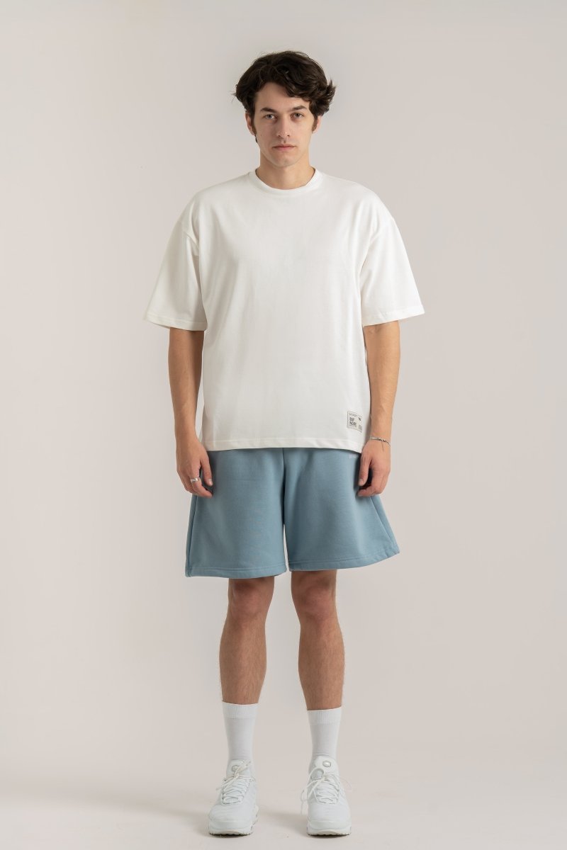 Baby Blue Logo PL Sweatshorts - Baynoire