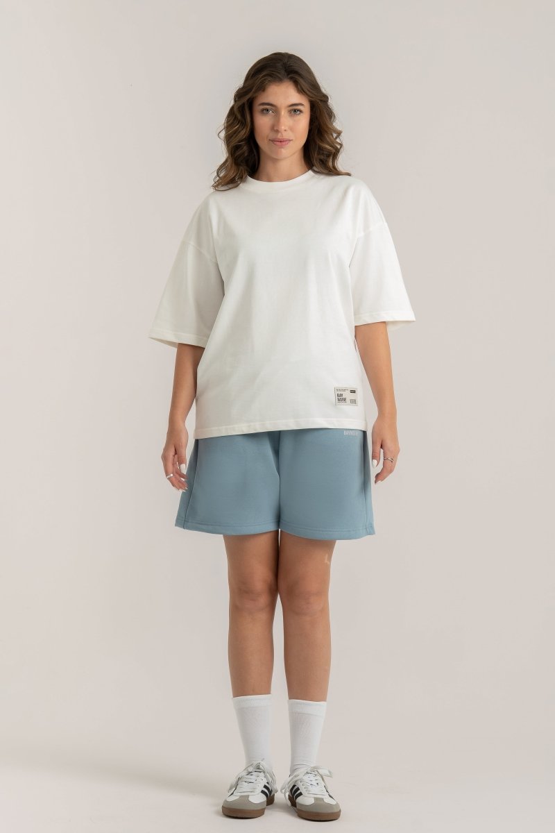 Baby Blue Logo PL Sweatshorts - Baynoire