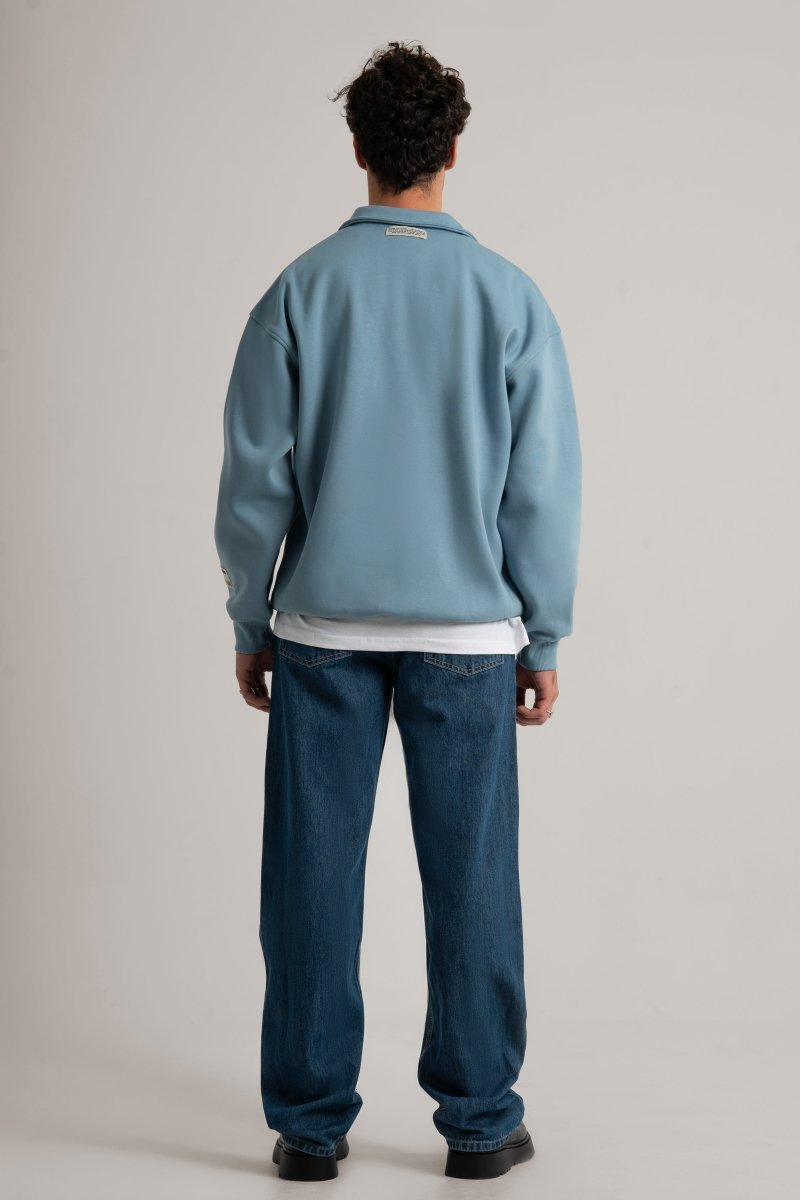 Baby Blue Q - Zipper Sweatshirt V3 - Baynoire