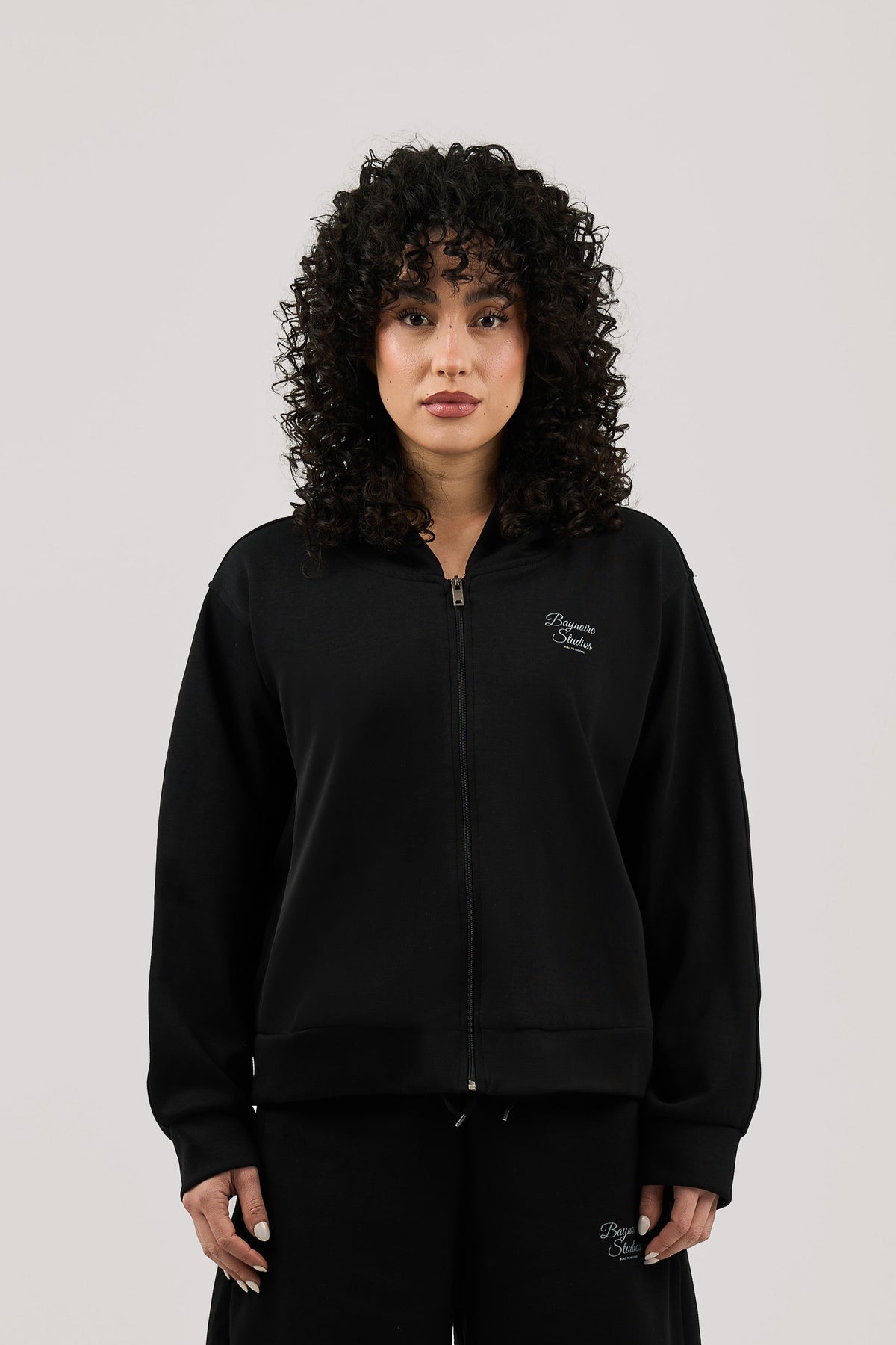 Black Baynoire Studios Zip - Up Hoodie