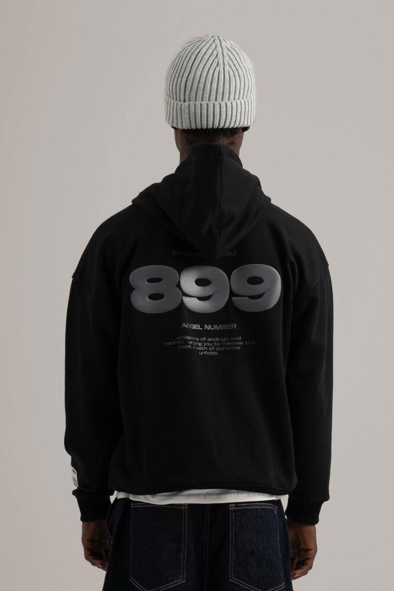 Black BD899 Oversized Hoodie - Baynoire