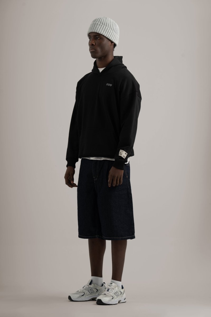 Black BD899 Oversized Hoodie - Baynoire