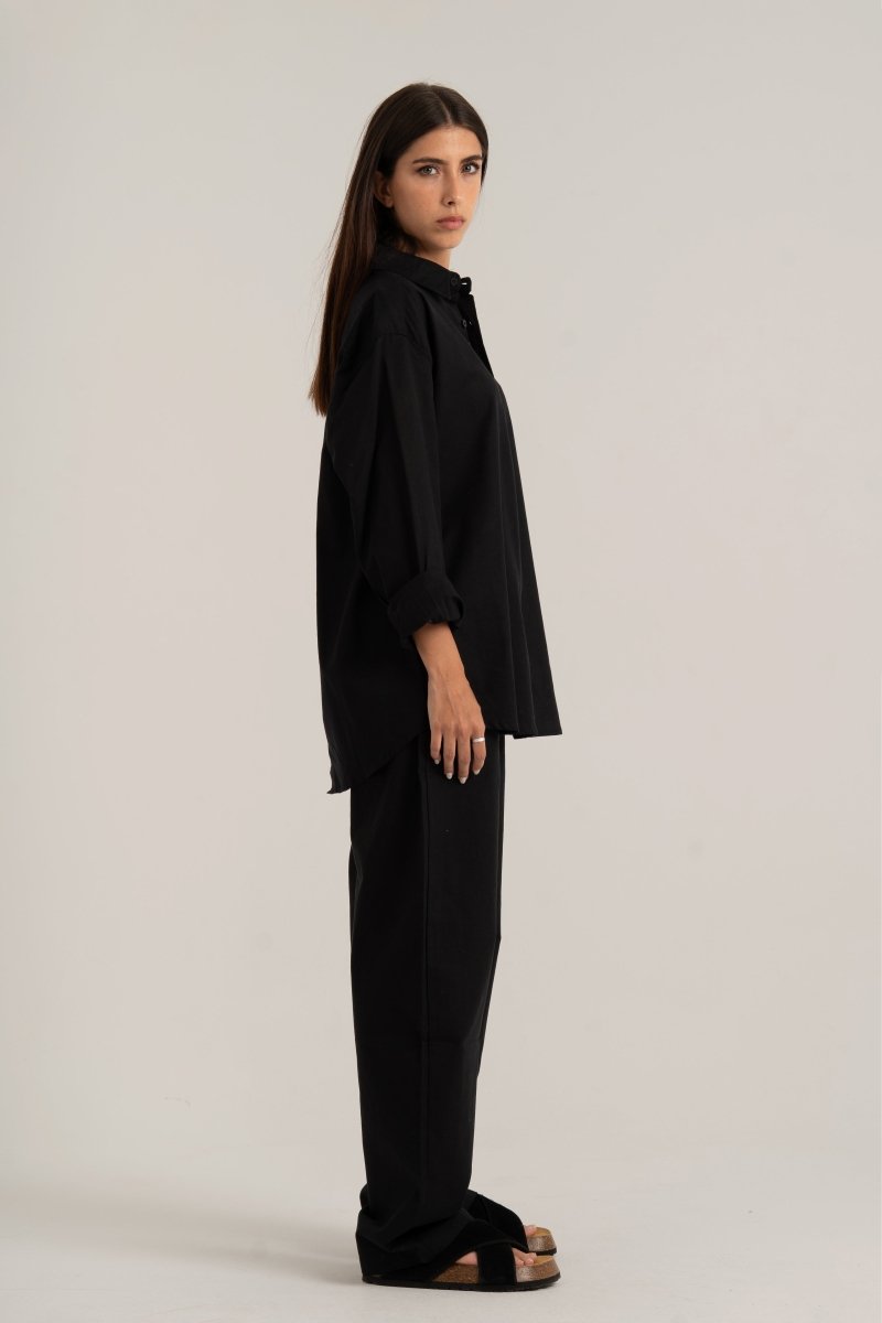 Black C - Linen Pants - Baynoire