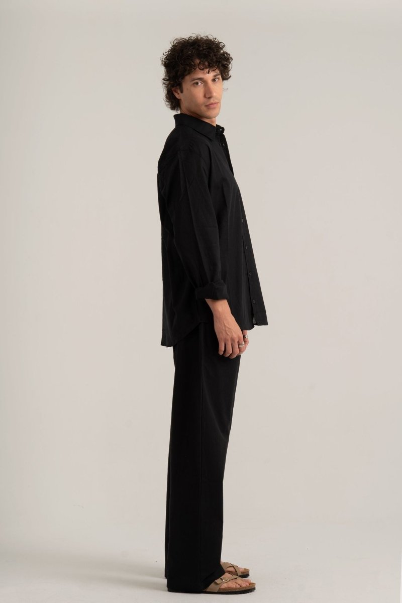 Black C - Linen Shirt - Baynoire