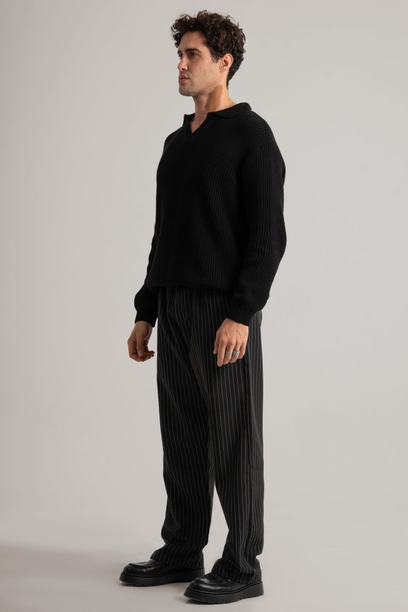 Black Collar II Sweater - Baynoire