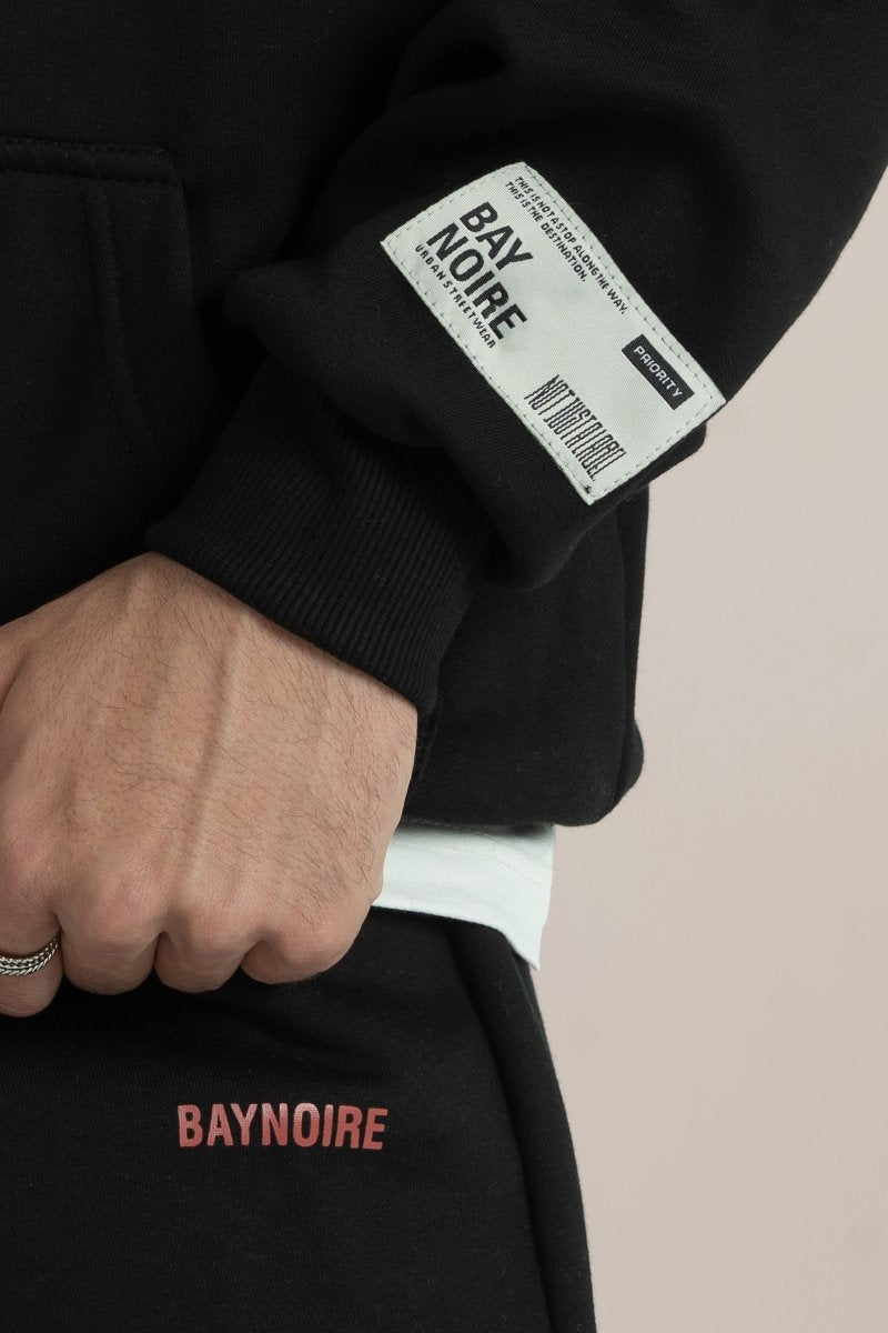 Black Logo II PL Oversized Hoodie - Baynoire