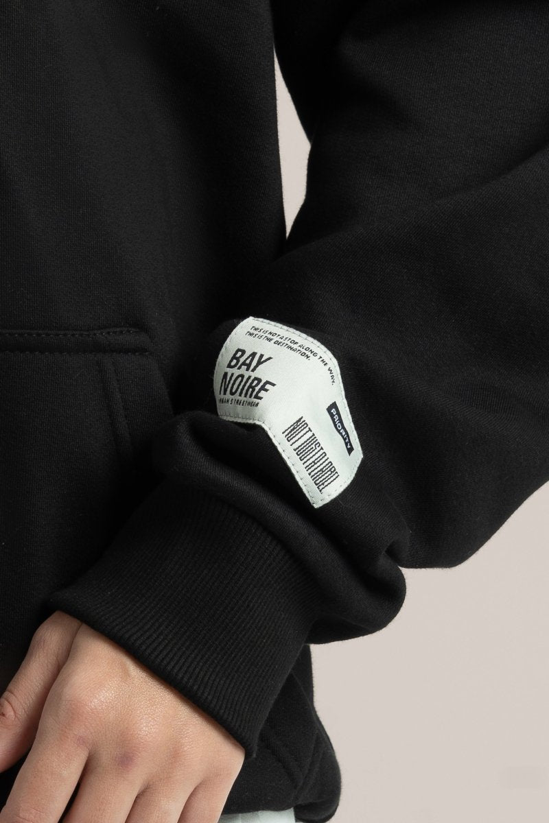 Black Logo II PL Oversized Hoodie - Baynoire