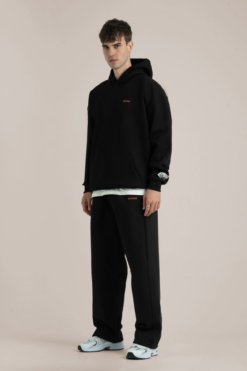 Black Logo II PL Oversized Hoodie - Baynoire