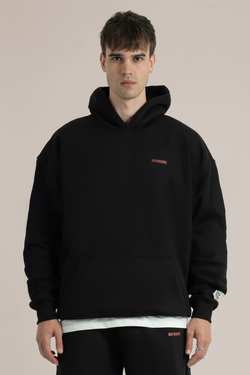 Black Logo II PL Oversized Hoodie - Baynoire