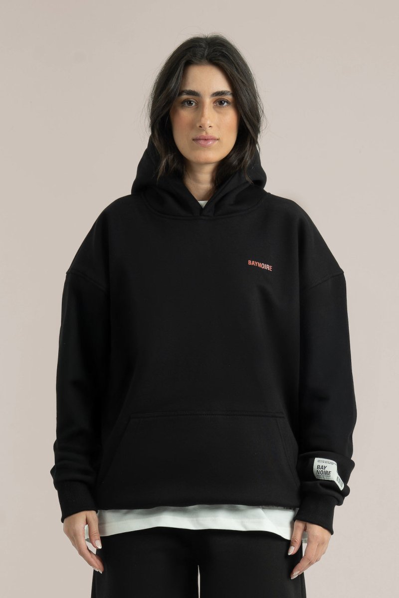 Black Logo II PL Oversized Hoodie - Baynoire