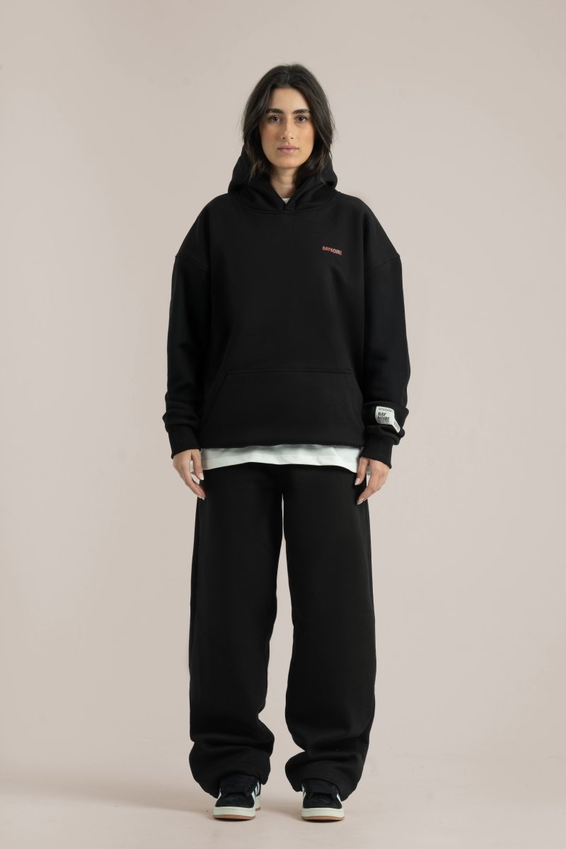 Black Logo II PL Oversized Sweatpants - Baynoire