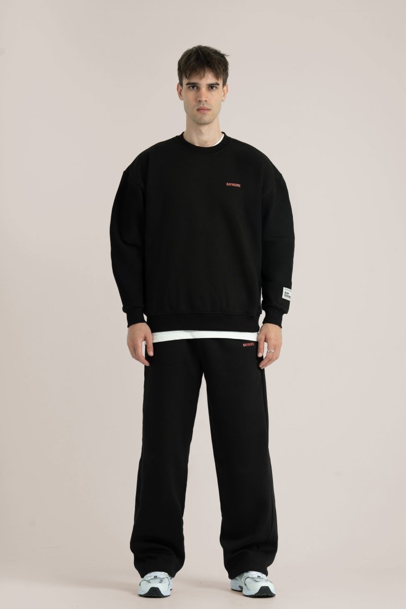 Black Logo II PL Oversized Sweatshirt - Baynoire