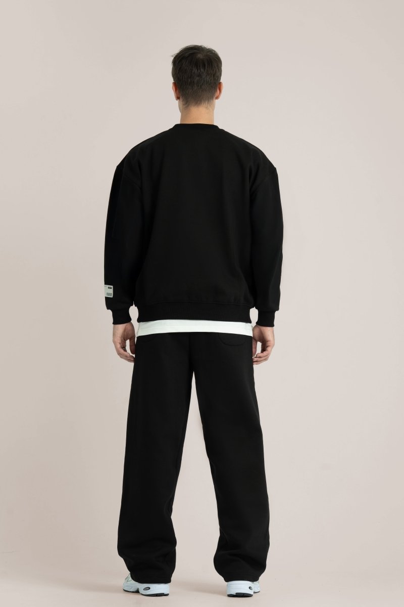 Black Logo II PL Oversized Sweatshirt - Baynoire