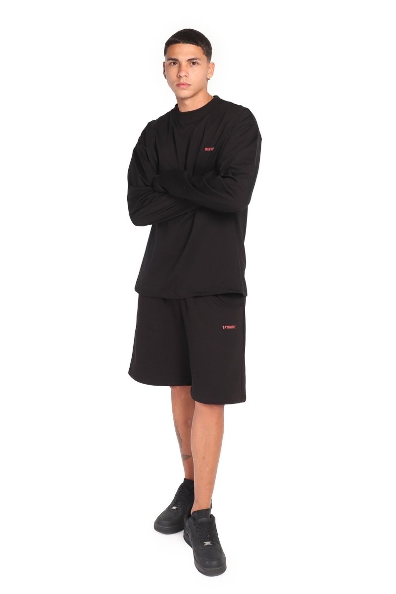 Black Logo PL Sweatshorts - Baynoire
