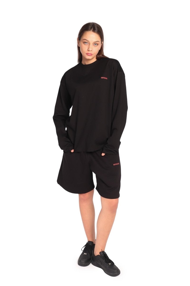 Black Logo PL Sweatshorts - Baynoire