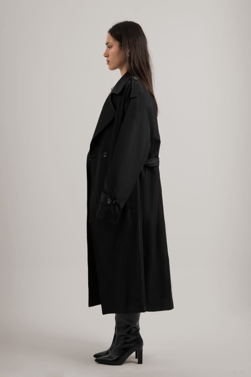 Black Trench Coat - Baynoire