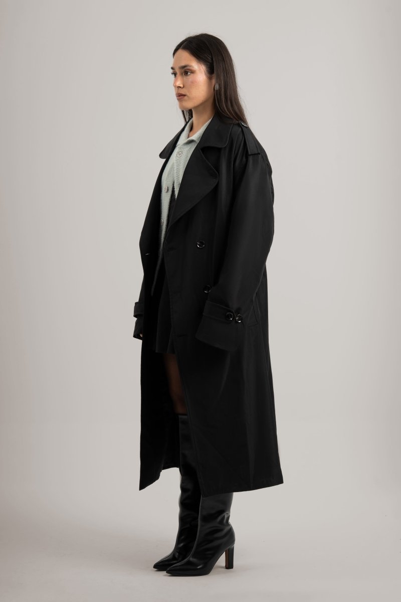 Black Trench Coat - Baynoire