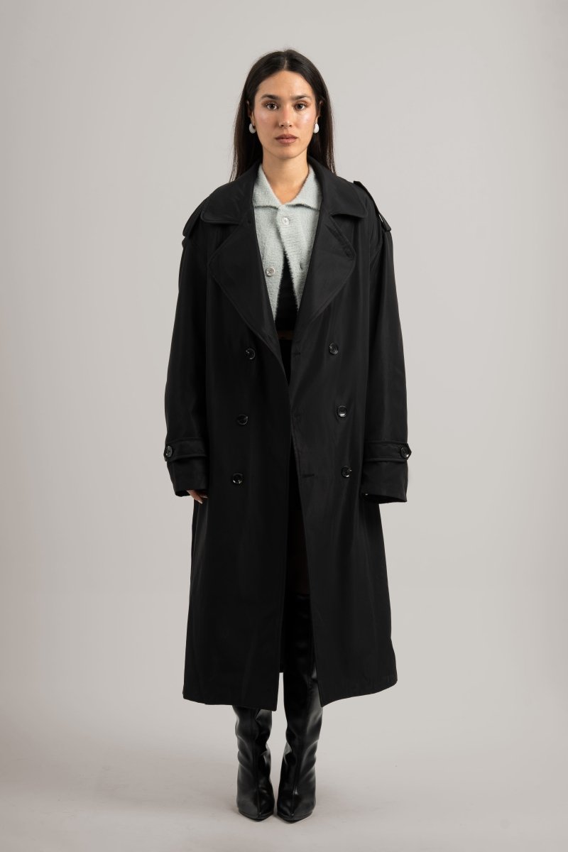 Black Trench Coat - Baynoire