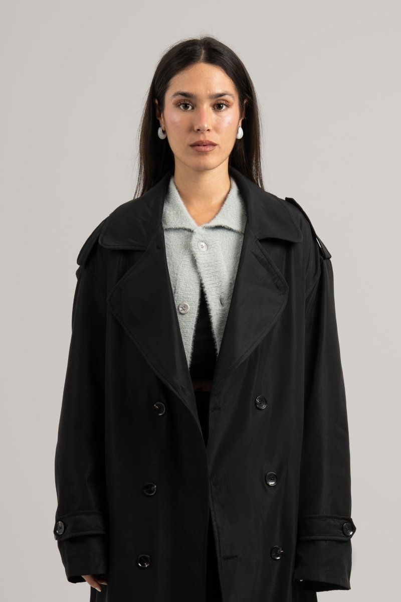 Black Trench Coat - Baynoire
