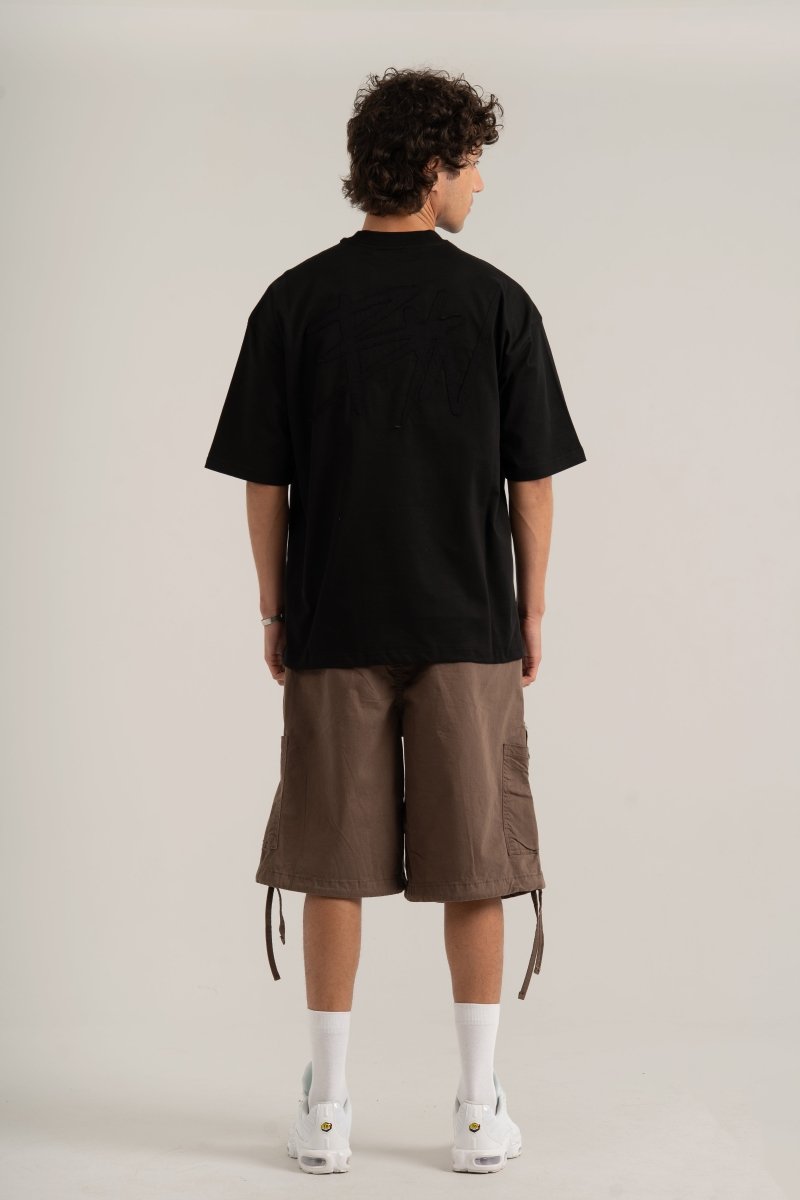 Black Varsity BYN Oversized T-shirt - Baynoire