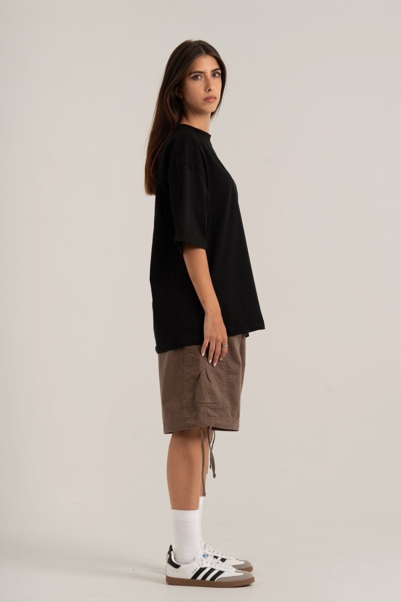Black Varsity BYN Oversized T-shirt - Baynoire