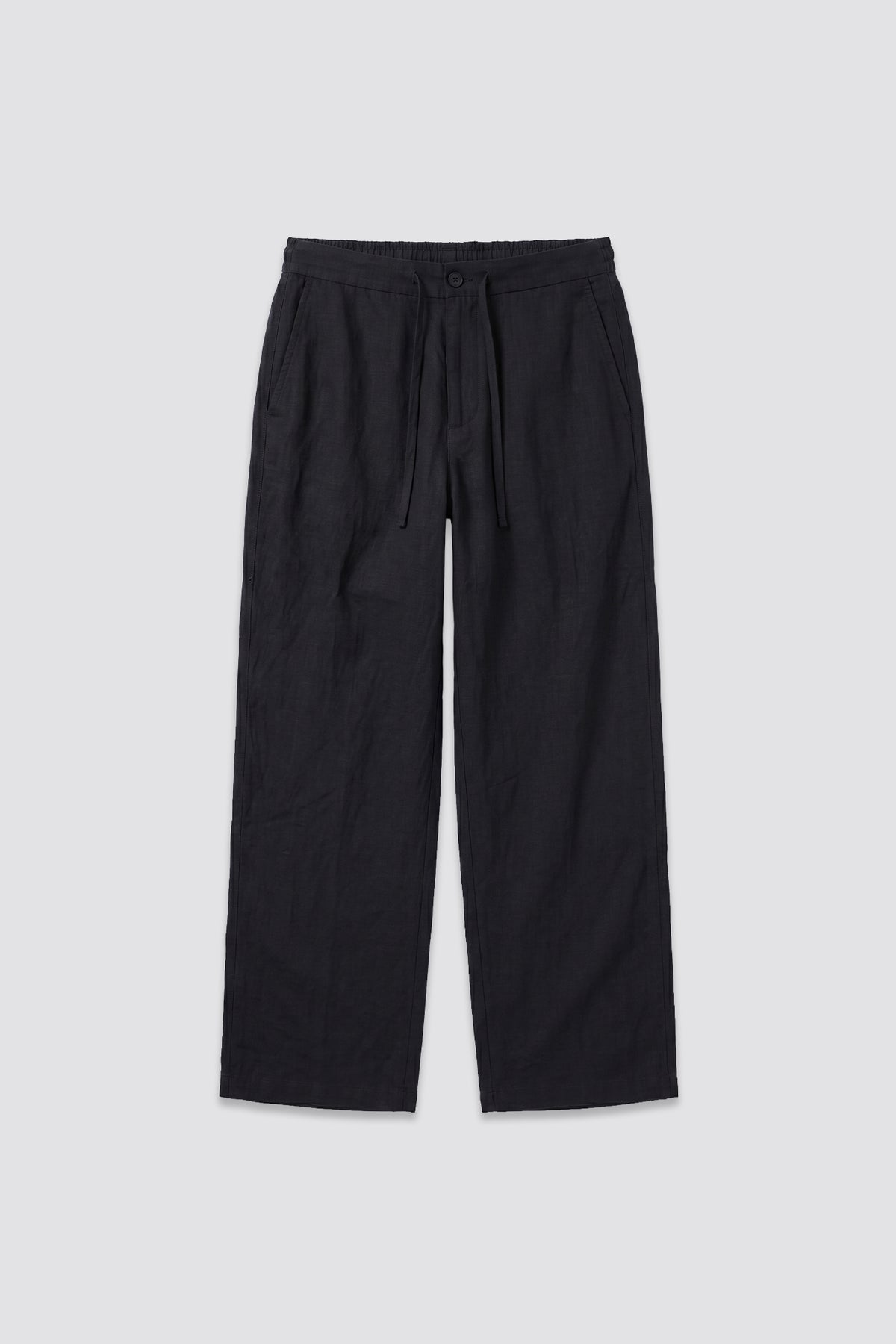 03C Relaxed C-Linen Black Pants