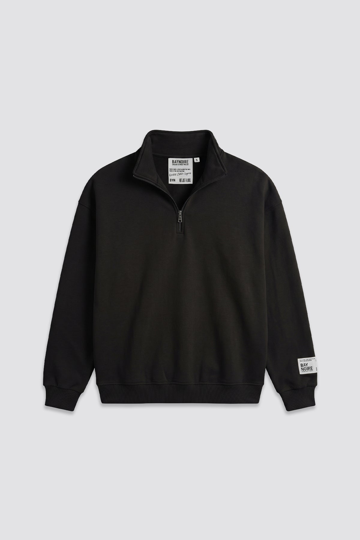 Black Q-Zipper Sweatshirt V3