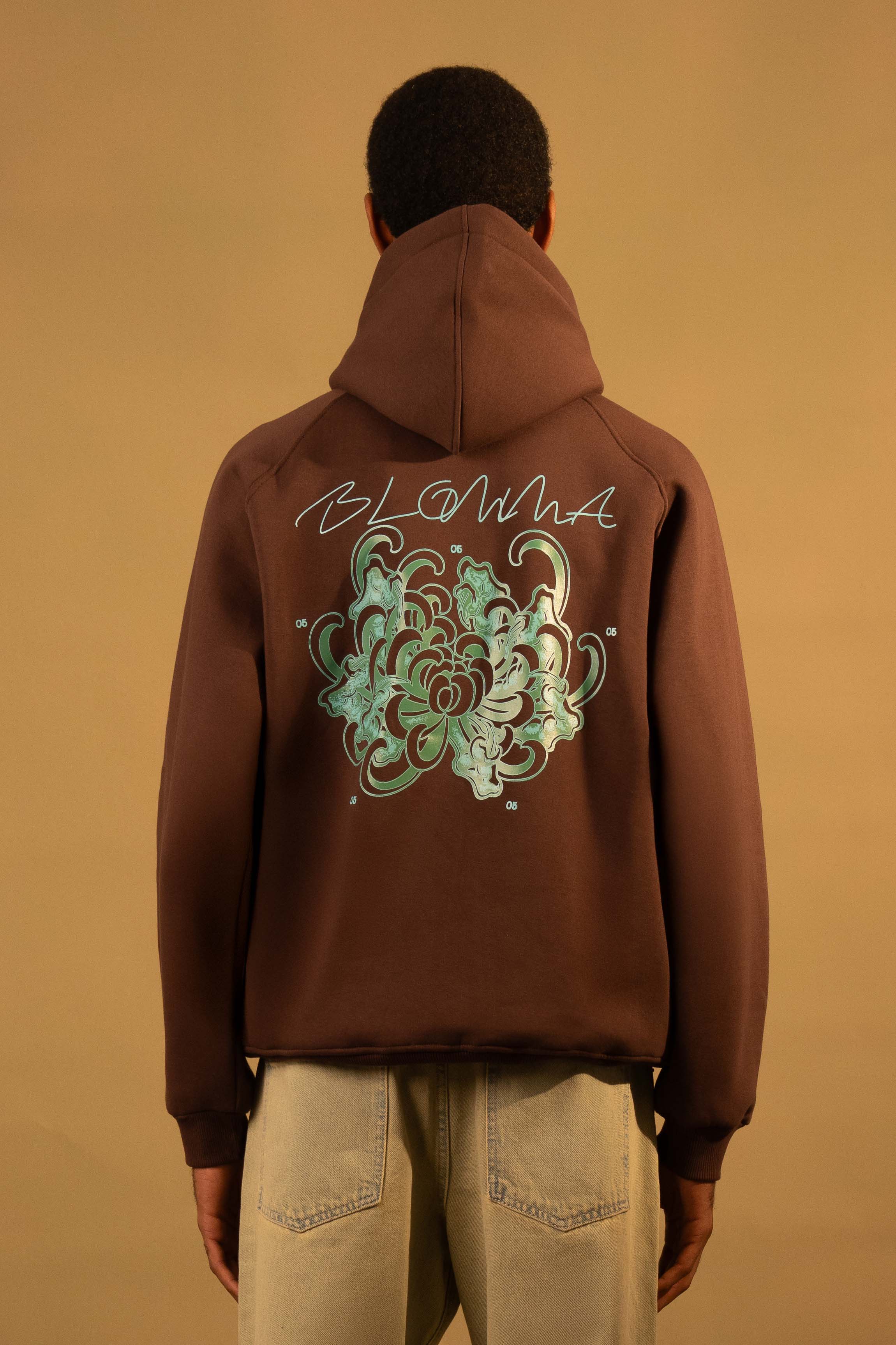Brown Blomma Oversized Hoodie