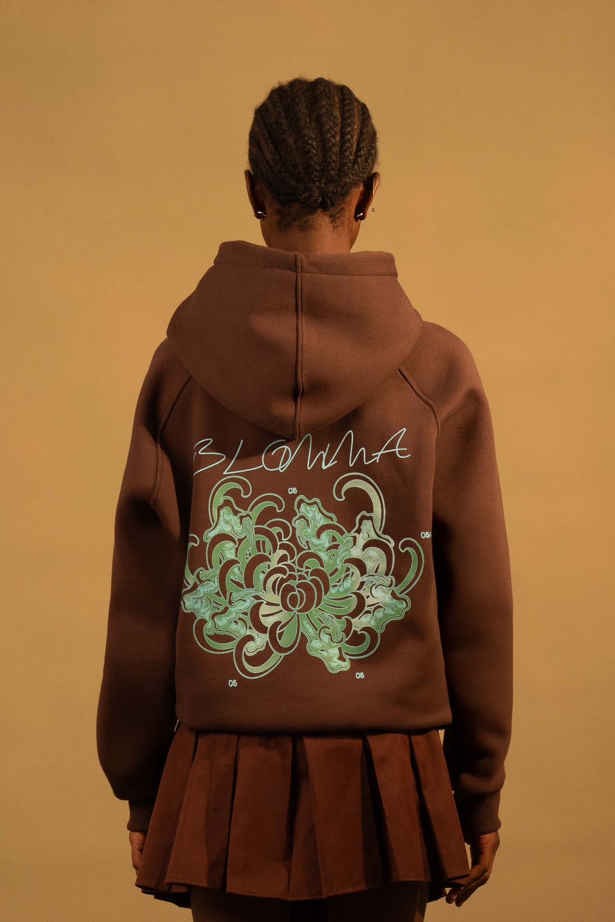 Brown Blomma Oversized Hoodie