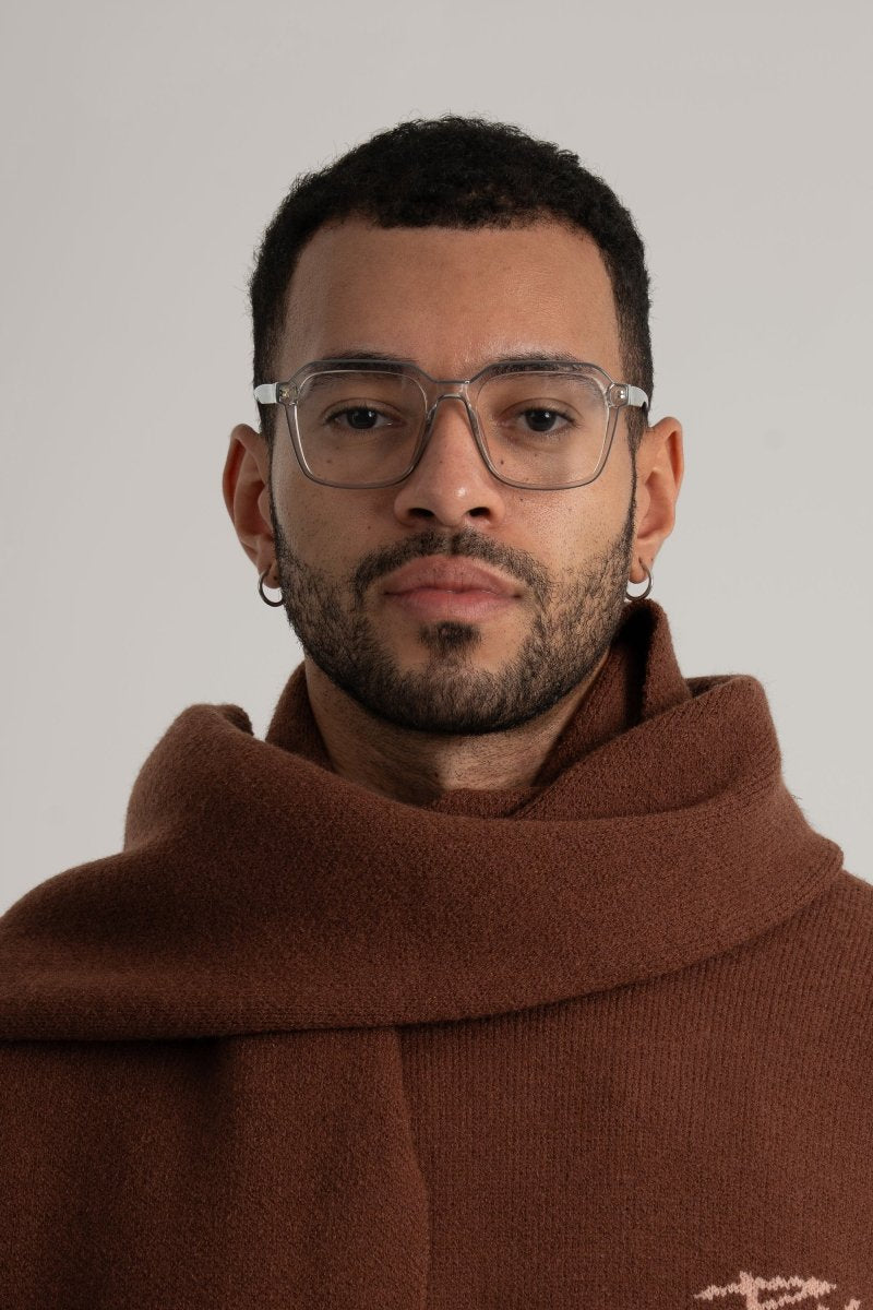 Brown Braided Wide Scarf - Baynoire