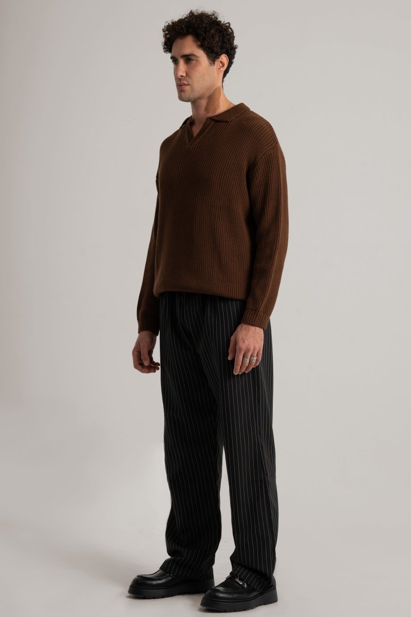 Brown Collar II Sweater - Baynoire