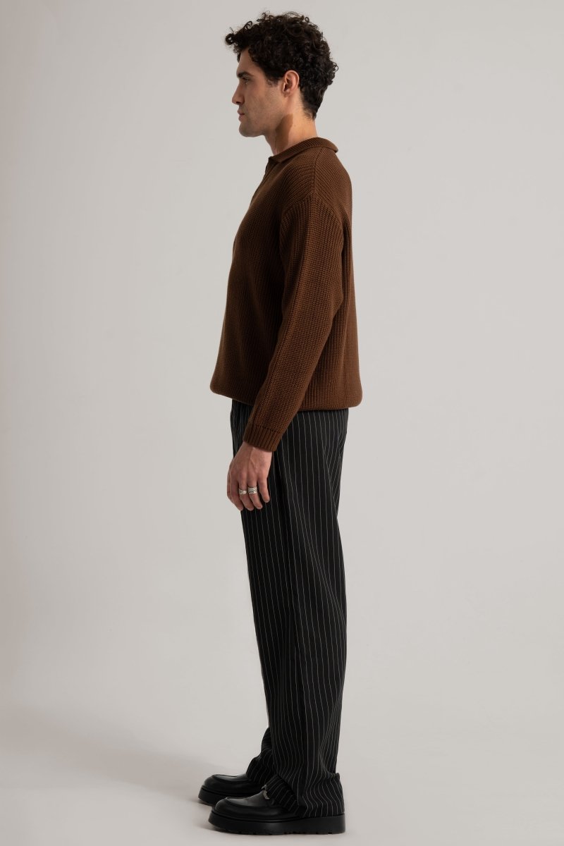 Brown Collar II Sweater - Baynoire