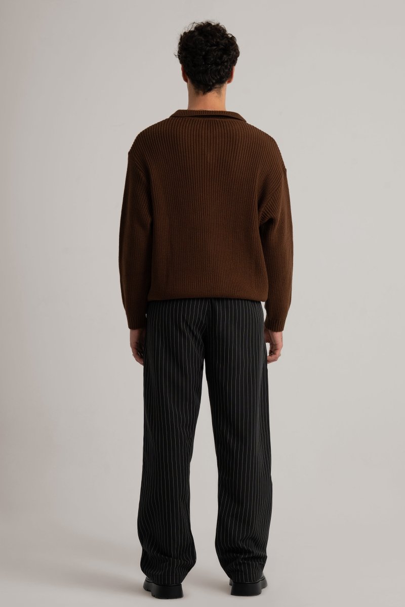 Brown Collar II Sweater - Baynoire