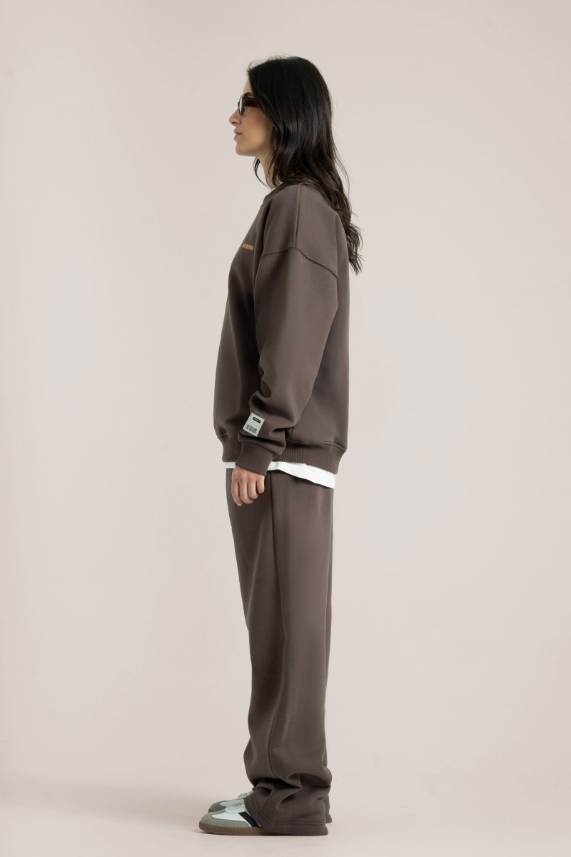 Brown Logo II PL Oversized Sweatshirt - Baynoire