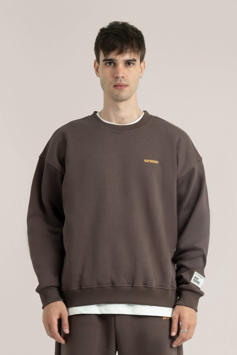 Brown Logo II PL Oversized Sweatshirt - Baynoire