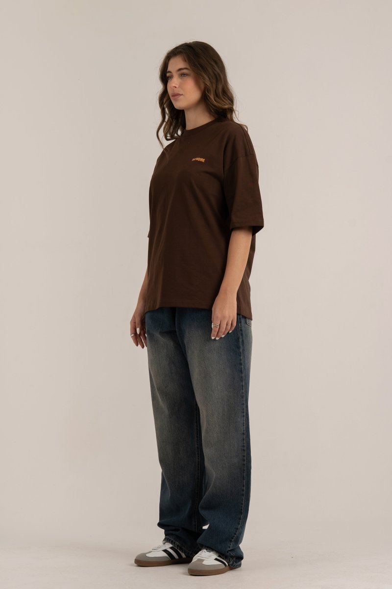 Brown Logo II PL Oversized T-shirt - Baynoire