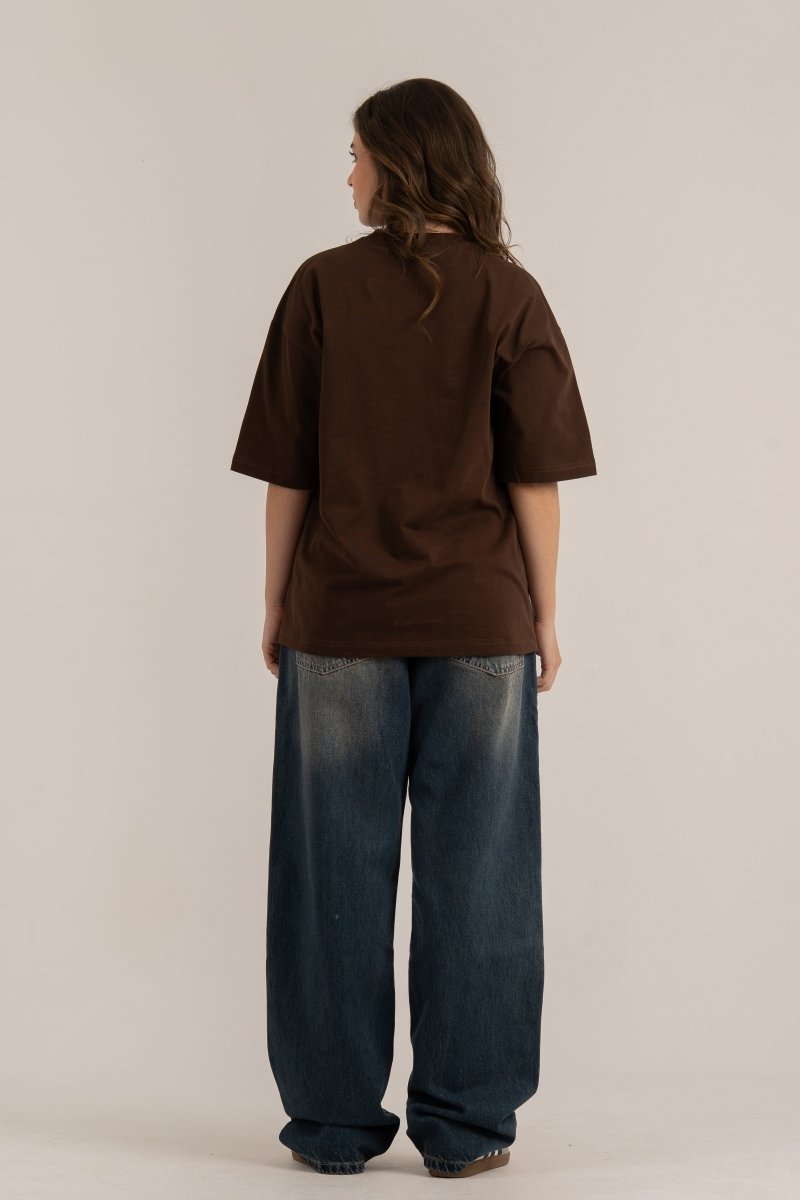 Brown Logo II PL Oversized T-shirt - Baynoire