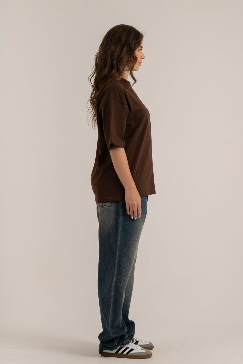 Brown Logo II PL Oversized T-shirt - Baynoire