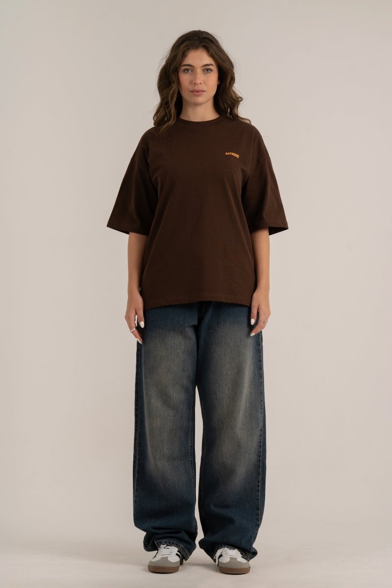 Brown Logo II PL Oversized T-shirt - Baynoire