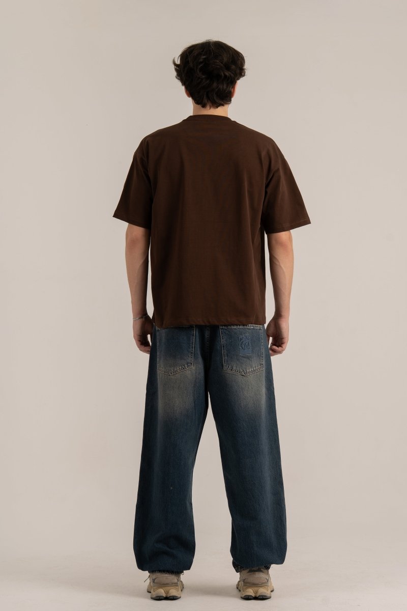 Brown Logo II PL Oversized T-shirt - Baynoire