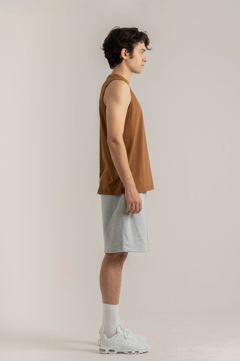 Brown Logo II PL Sleeveless T-shirt - Baynoire