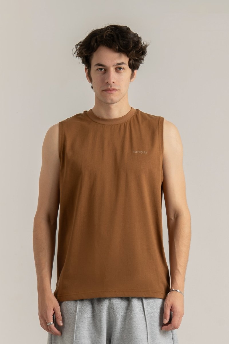Brown Logo II PL Sleeveless T-shirt - Baynoire