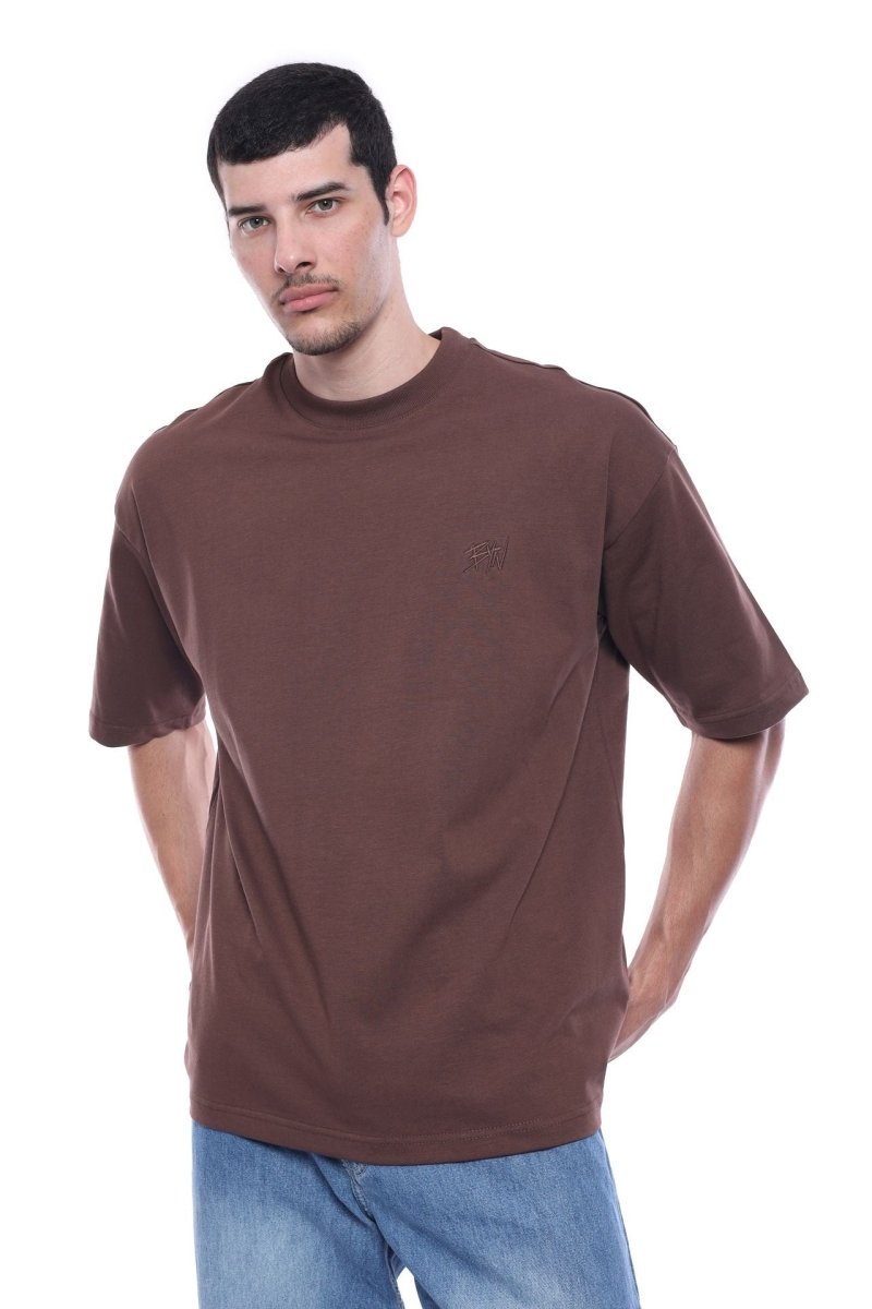Brown Varsity BYN Oversized T-shirt - Baynoire