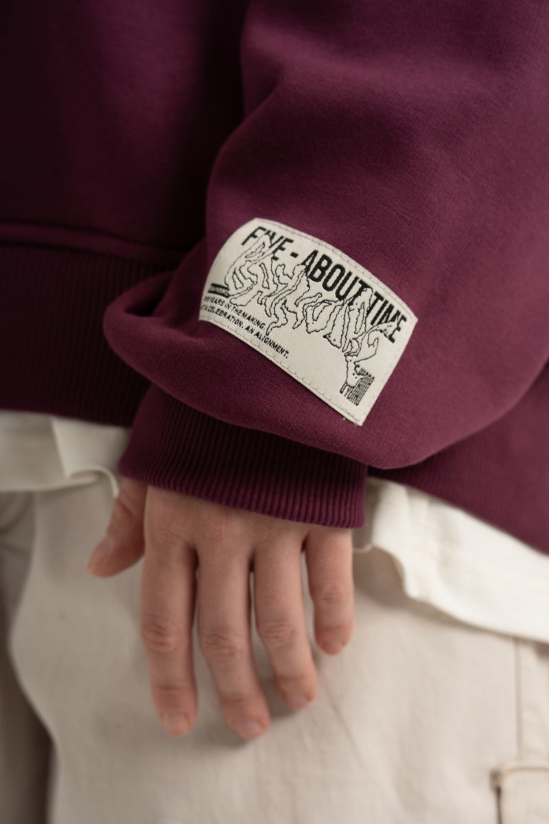 Burgundy Five Years Hoodie - Baynoire